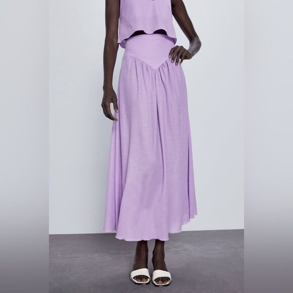 ZARA FLOWY SKIRT - Picture 2 of 8